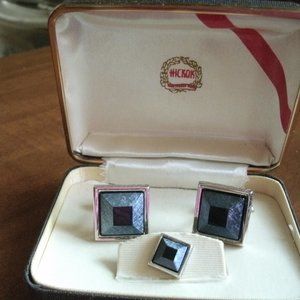 vintage Hickok cuff link & tie clasp set.